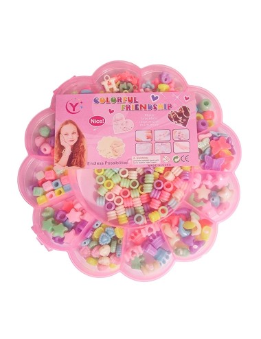 Set Kit Para Hacer Pulseras Pedreria Niña + Estuche Flor