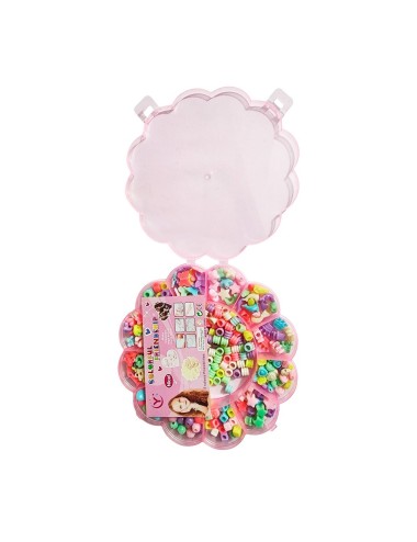Set Kit Para Hacer Pulseras Pedreria Niña + Estuche Flor