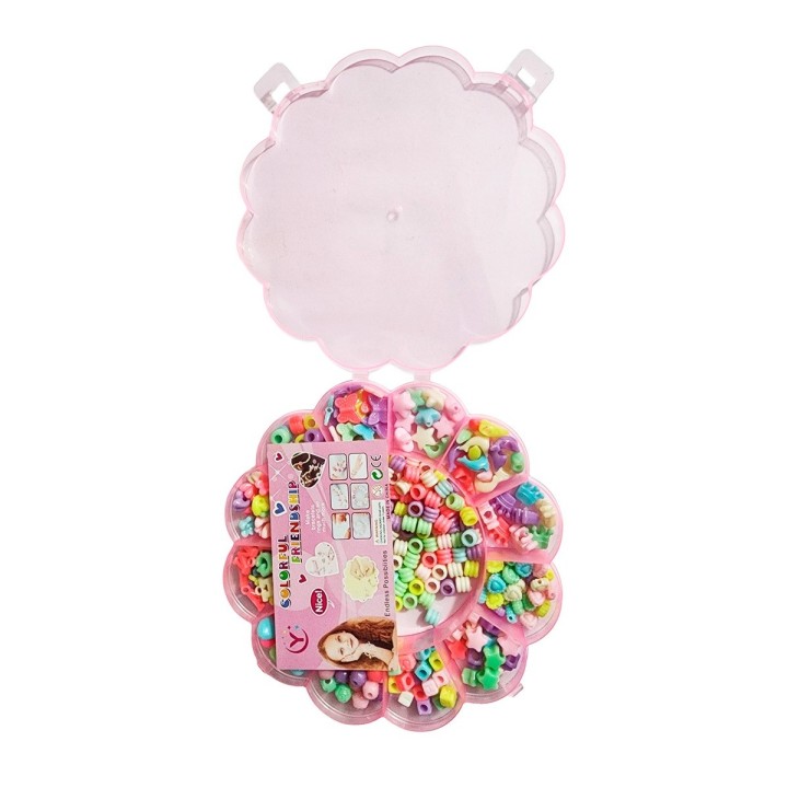 Set Kit Para Hacer Pulseras Pedreria Niña + Estuche Flor