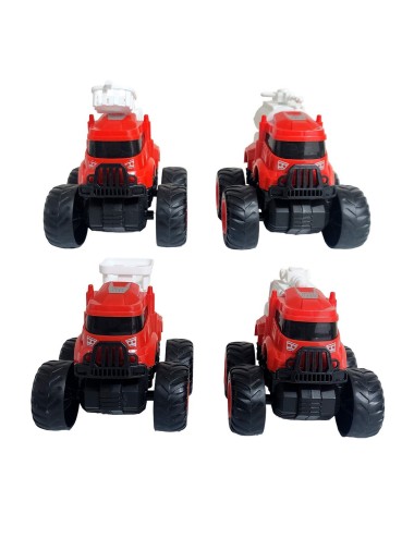 Carros Camiones De Bomberos Juguete Niños X 4 Unidades