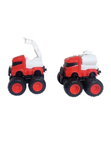 Carros Camiones De Bomberos Juguete Niños X 4 Unidades