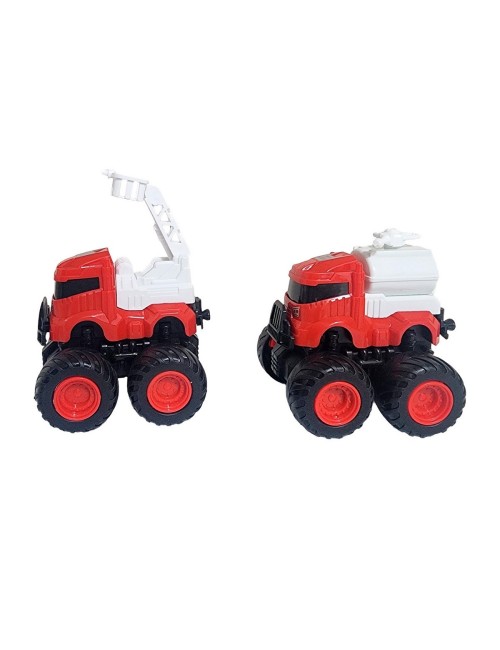 Carros Camiones De Bomberos Juguete Niños X 4 Unidades
