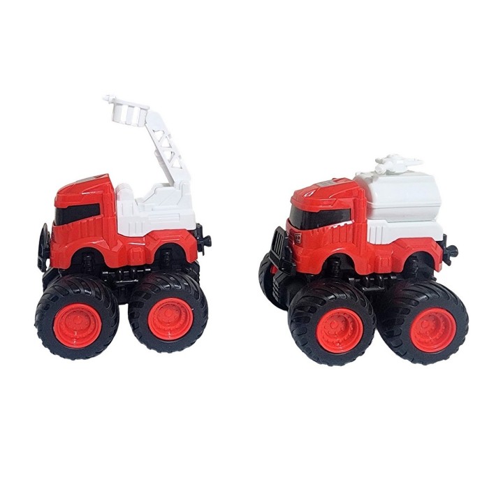 Carros Camiones De Bomberos Juguete Niños X 4 Unidades