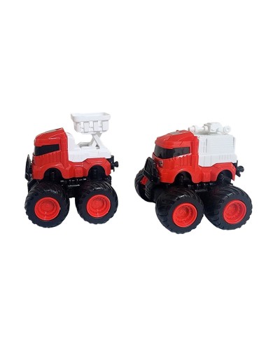 Carros Camiones De Bomberos Juguete Niños X 4 Unidades