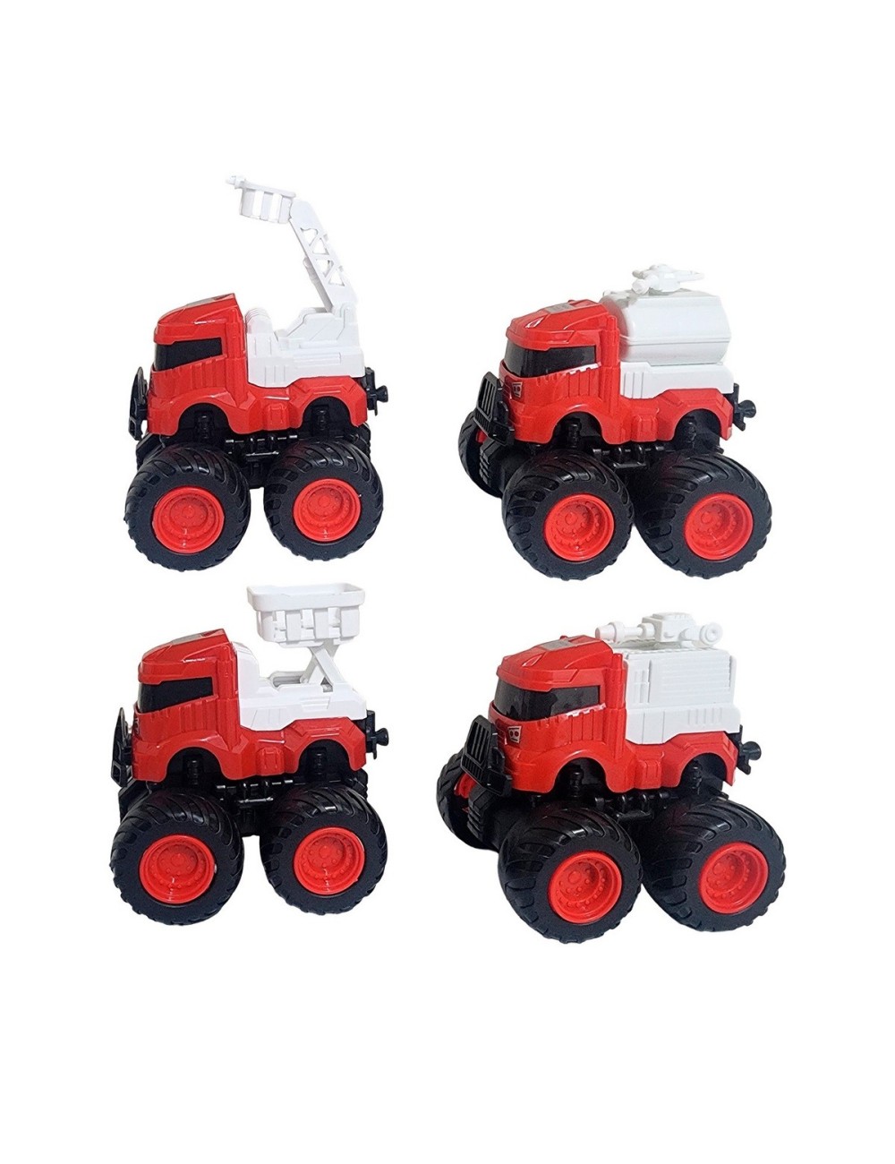 Carros Camiones De Bomberos Juguete Niños X 4 Unidades