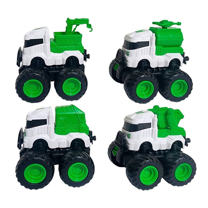 Carros Camiones De Recoleccion Juguete Niños X 4 Unidades