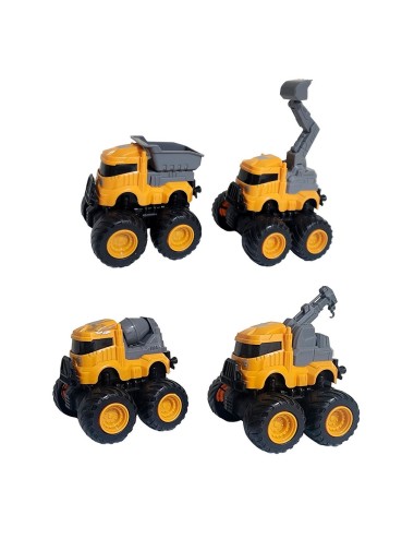 Carros Camiones De Construccion Juguete Niños X 4 Unidades