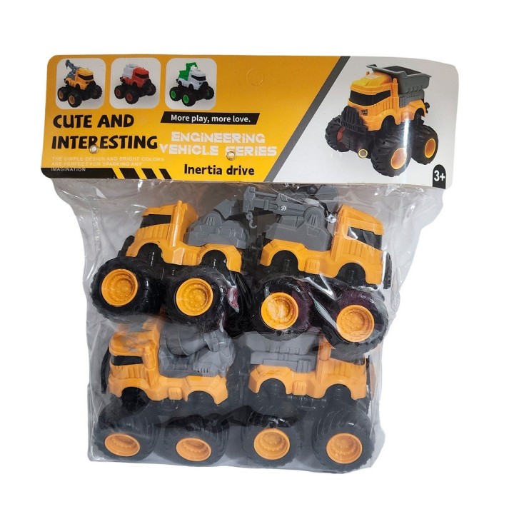 Carros Camiones De Construccion Juguete Niños X 4 Unidades