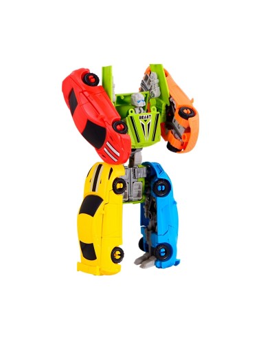 Carro Robot Transformable Juguete Interactivo X 5 Unidades