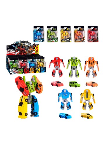 Carro Robot Transformable Juguete Interactivo X 5 Unidades