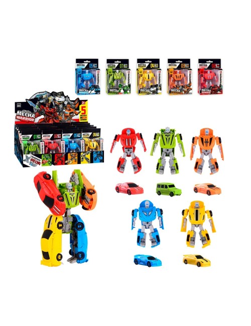 Carro Robot Transformable Juguete Interactivo X 5 Unidades