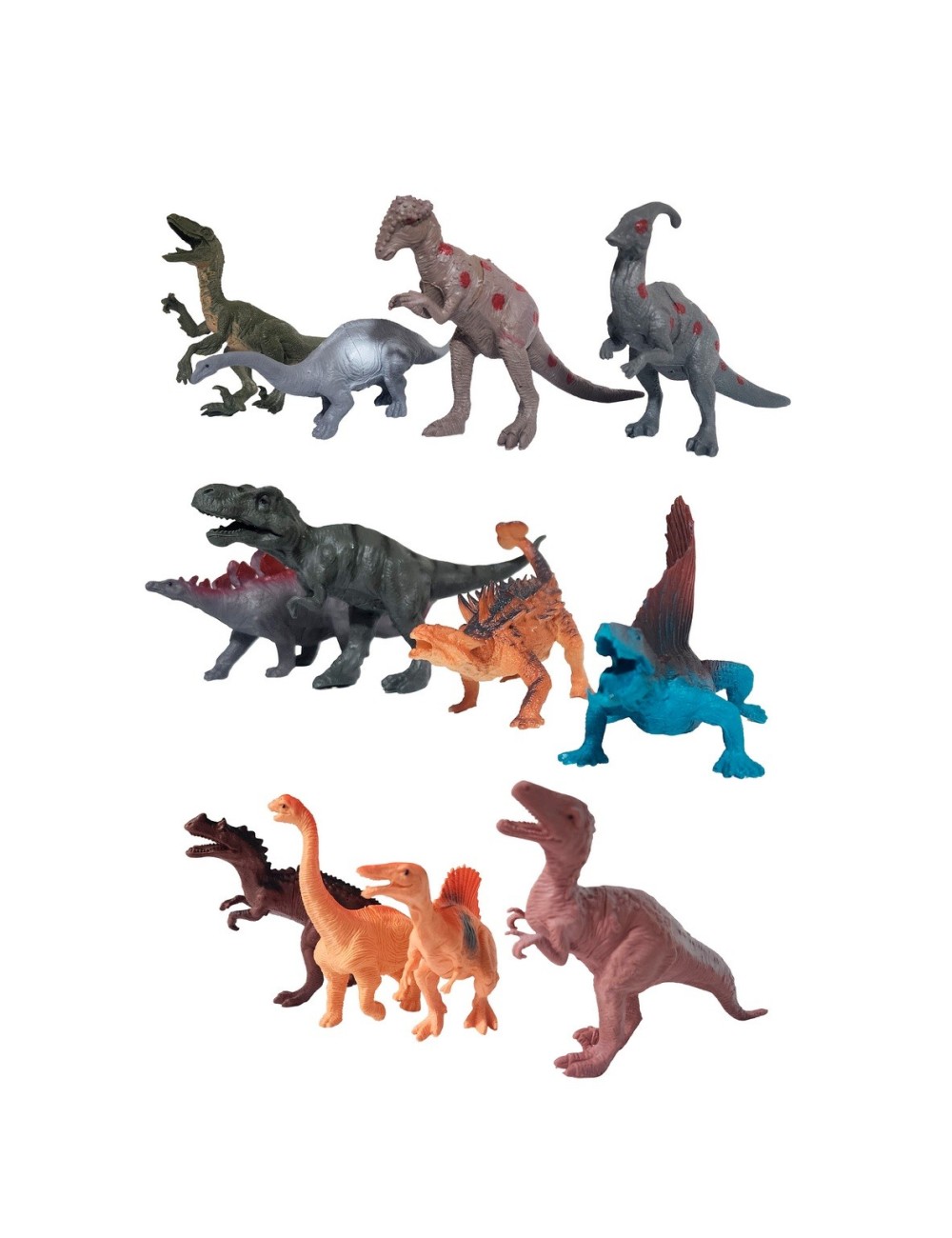 Dinosaurios Figuras Set Juguete X 12 Unidades Coleccionable