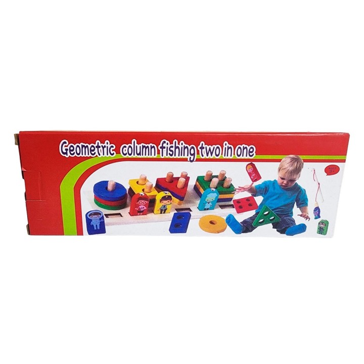 Juego De Mesa Figuras Geometricas Encastre Y Pesca Didactica
