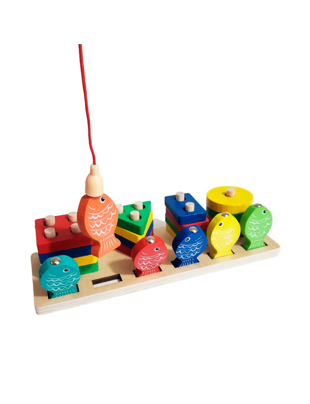 Juego De Mesa Figuras Geometricas Encastre Y Pesca Didactica