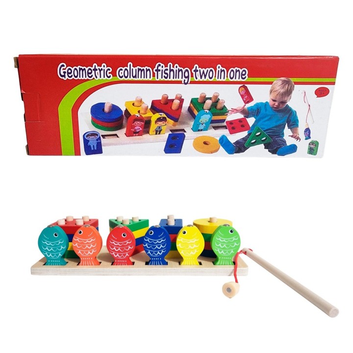 Juego De Mesa Figuras Geometricas Encastre Y Pesca Didactica