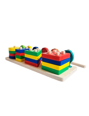 Juego De Mesa Figuras Geometricas Encastre Y Pesca Didactica