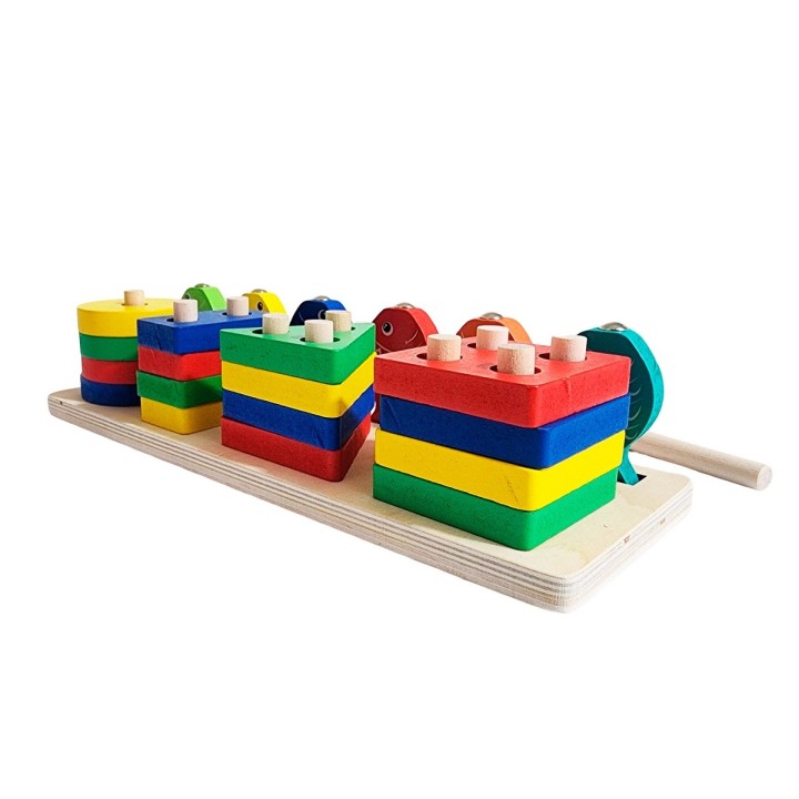 Juego De Mesa Figuras Geometricas Encastre Y Pesca Didactica