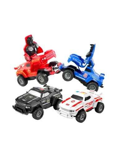 Camioneta Carro Transformable En Robot Coleccion X 4 Unidad