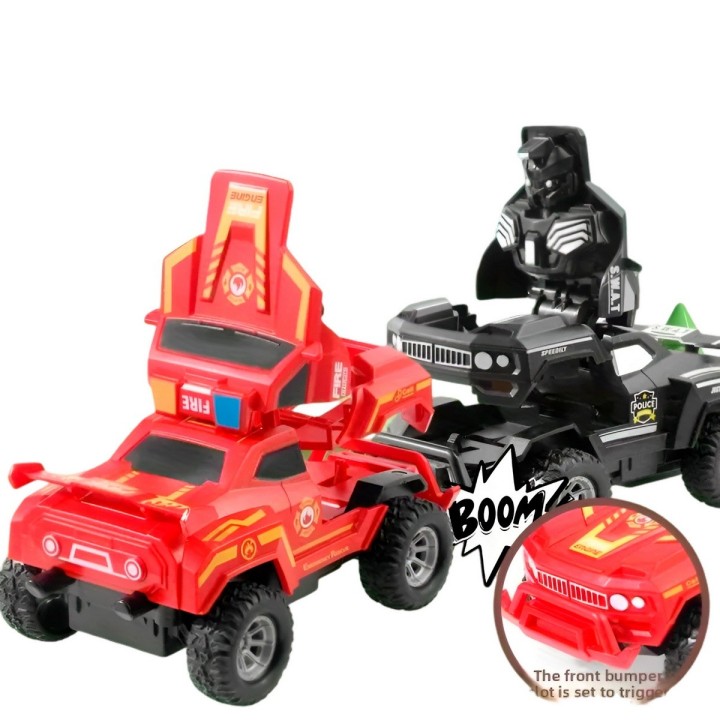 Camioneta Carro Transformable En Robot Coleccion X 4 Unidad