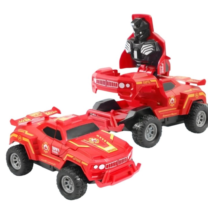 Camioneta Carro Transformable En Robot Coleccion X 4 Unidad