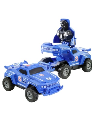 Camioneta Carro Transformable En Robot Coleccion X 4 Unidad