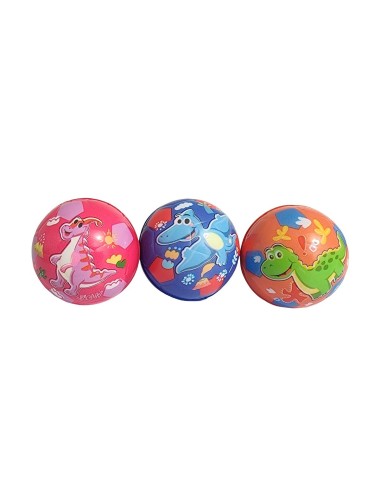 Pelota Bola Antiestrés Multicolor Dinosaurio X 6 Unidades
