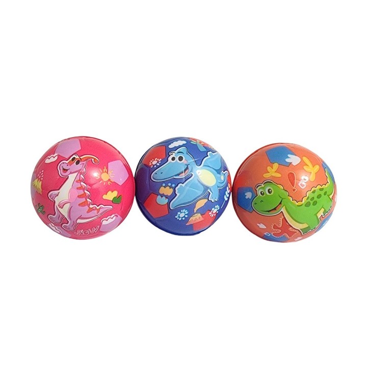 Pelota Bola Antiestrés Multicolor Dinosaurio X 6 Unidades