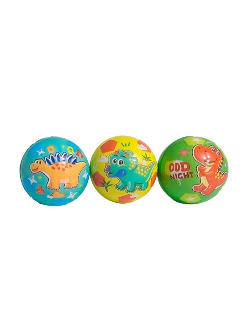 Pelota Bola Antiestrés Multicolor Dinosaurio X 6 Unidades