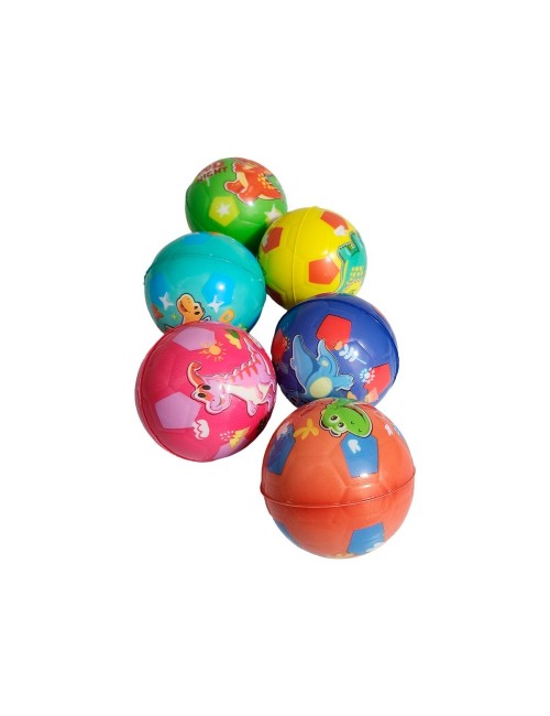 Pelota Bola Antiestrés Multicolor Dinosaurio X 6 Unidades