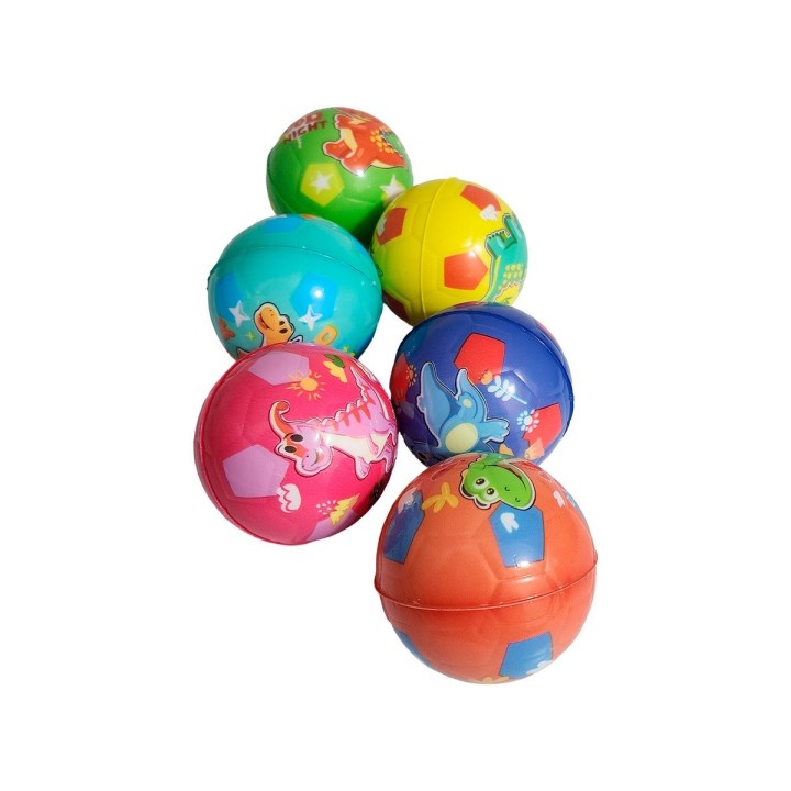 Pelota Bola Antiestrés Multicolor Dinosaurio X 6 Unidades