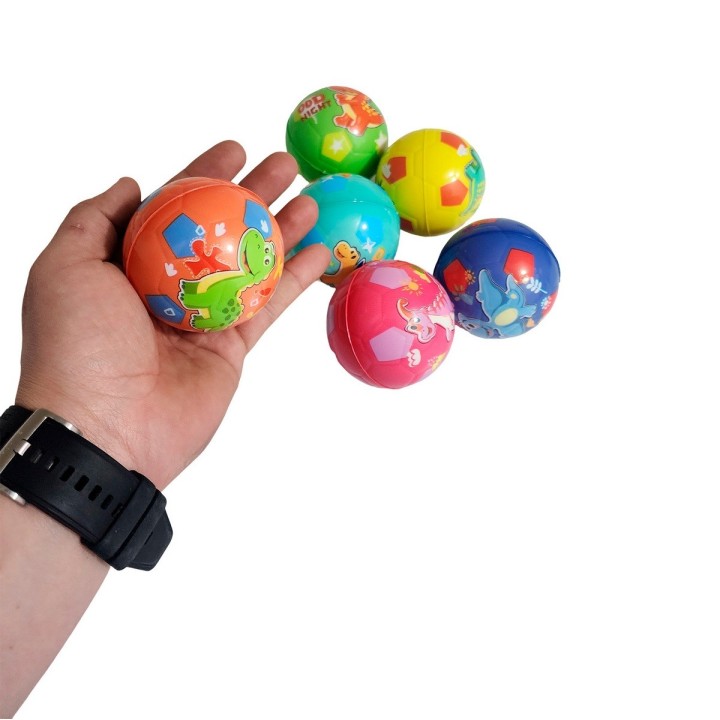 Pelota Bola Antiestrés Multicolor Dinosaurio X 6 Unidades