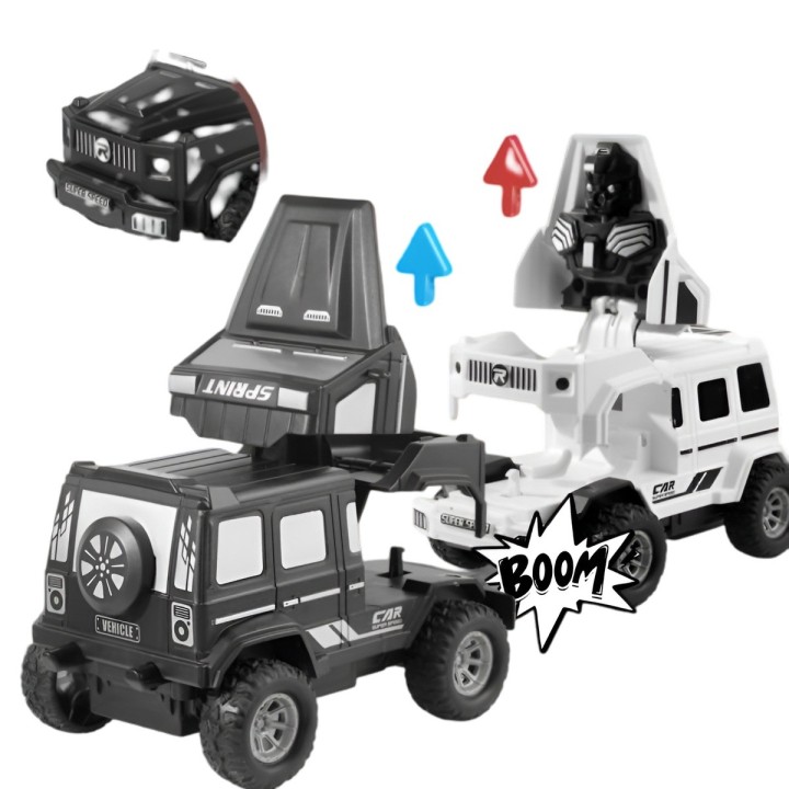 Camioneta Carro Transformable En Robot Coleccion X 4 Unidad