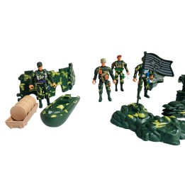 Soldados Militar Lanchas Juguete Niños Set Accesorios
