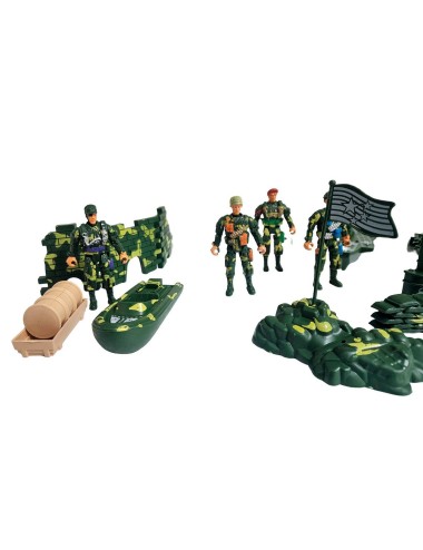 Soldados Militar Lanchas Juguete Niños Set Accesorios