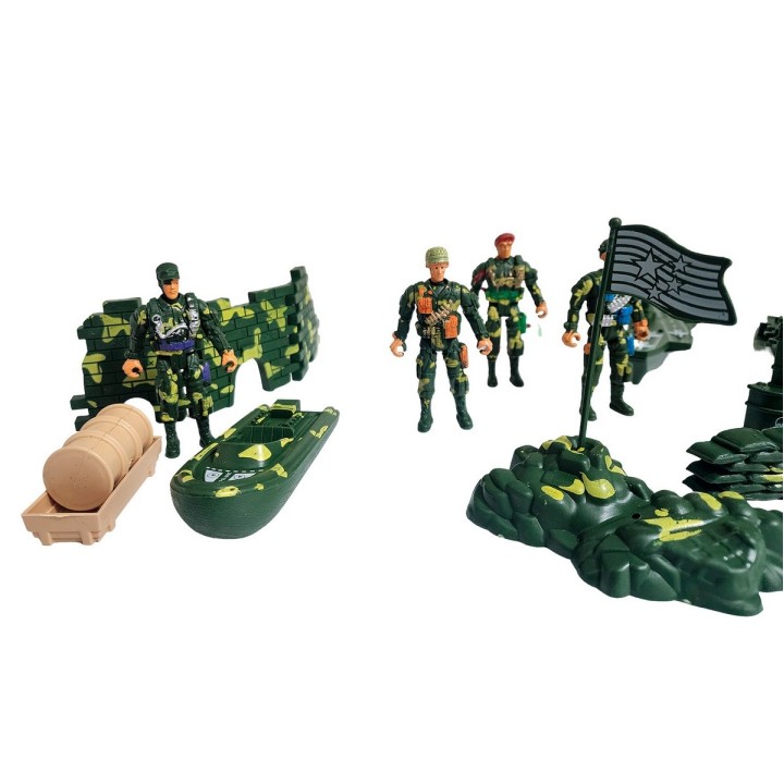 Soldados Militar Lanchas Juguete Niños Set Accesorios
