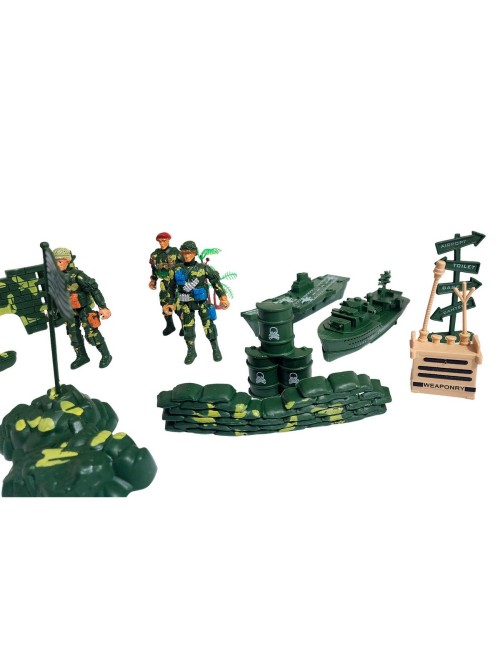 Soldados Militar Lanchas Juguete Niños Set Accesorios