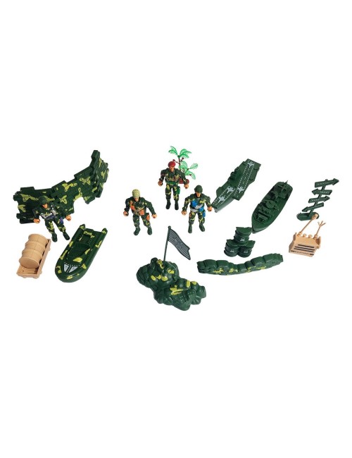 Soldados Militar Lanchas Juguete Niños Set Accesorios