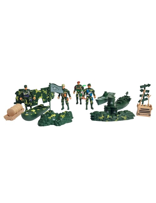 Soldados Militar Lanchas Juguete Niños Set Accesorios