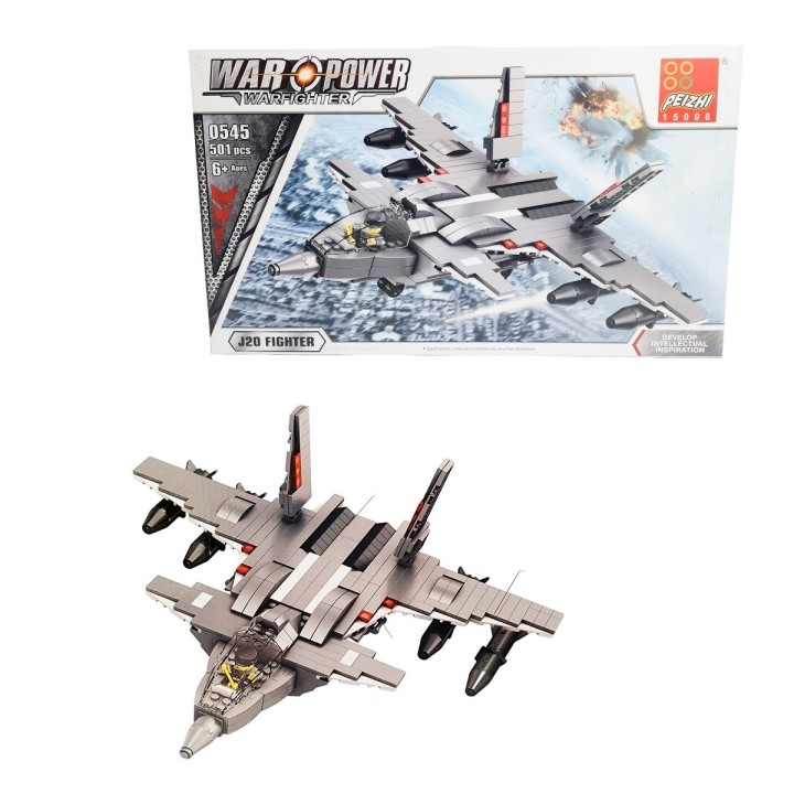 Avion De Combate Figura Armable Bloque Construccion Juguete