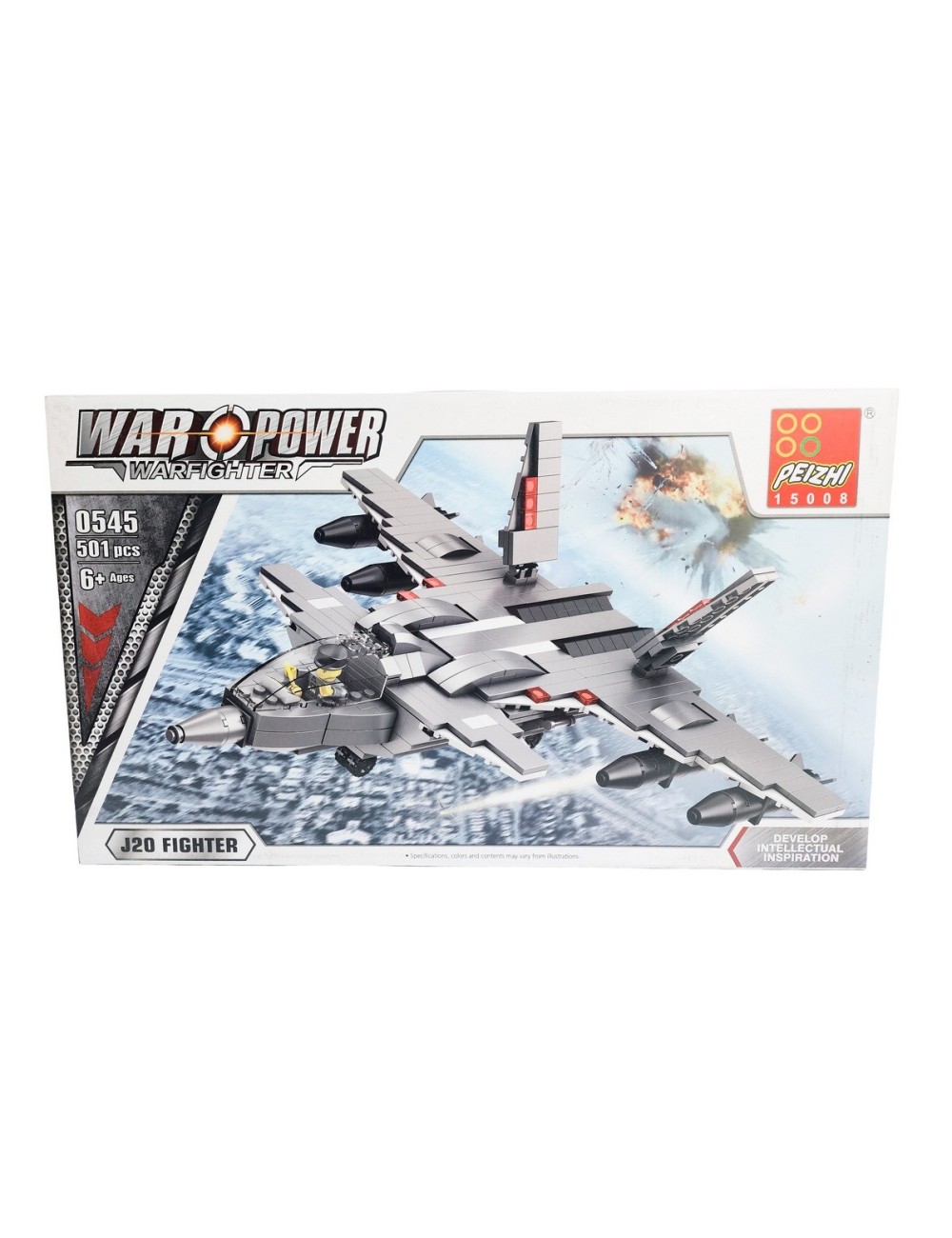 Avion De Combate Figura Armable Bloque Construccion Juguete