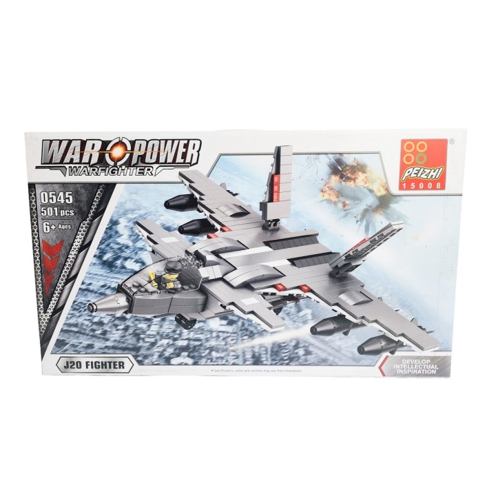 Avion De Combate Figura Armable Bloque Construccion Juguete