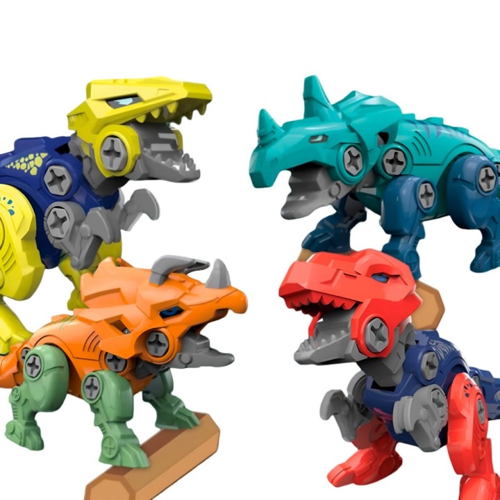 Huevo Dinosaurio Figura Armable Sorpresa Juguete X 3 Uni
