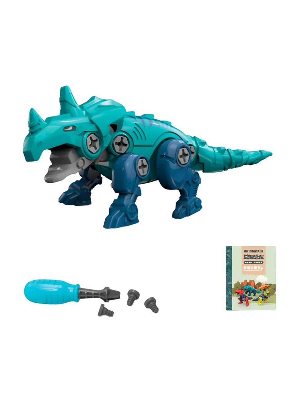 Huevo Dinosaurio Figura Armable Sorpresa Juguete X 3 Uni