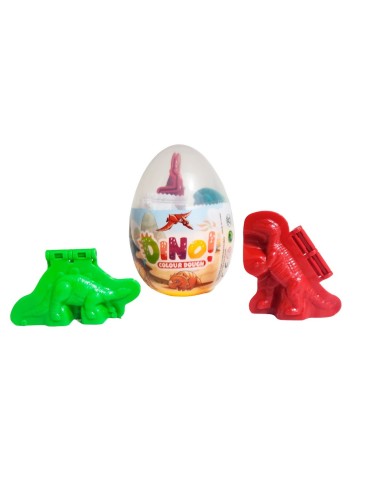 Huevo Dinosaurio Sorpresa Figura Plastilina X 4 Unidades