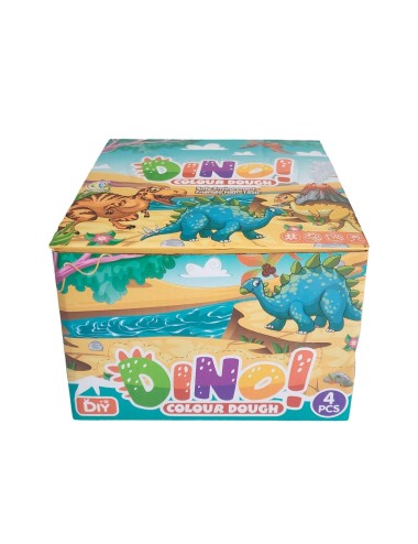 Huevo Dinosaurio Sorpresa Figura Plastilina X 4 Unidades