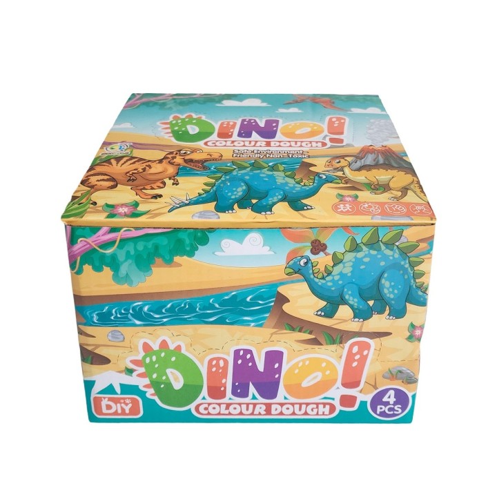 Huevo Dinosaurio Sorpresa Figura Plastilina X 4 Unidades