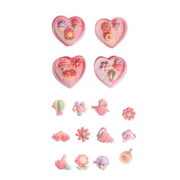 Set De Anillos Ajustables Juguete Niñas Figuras + Estuche