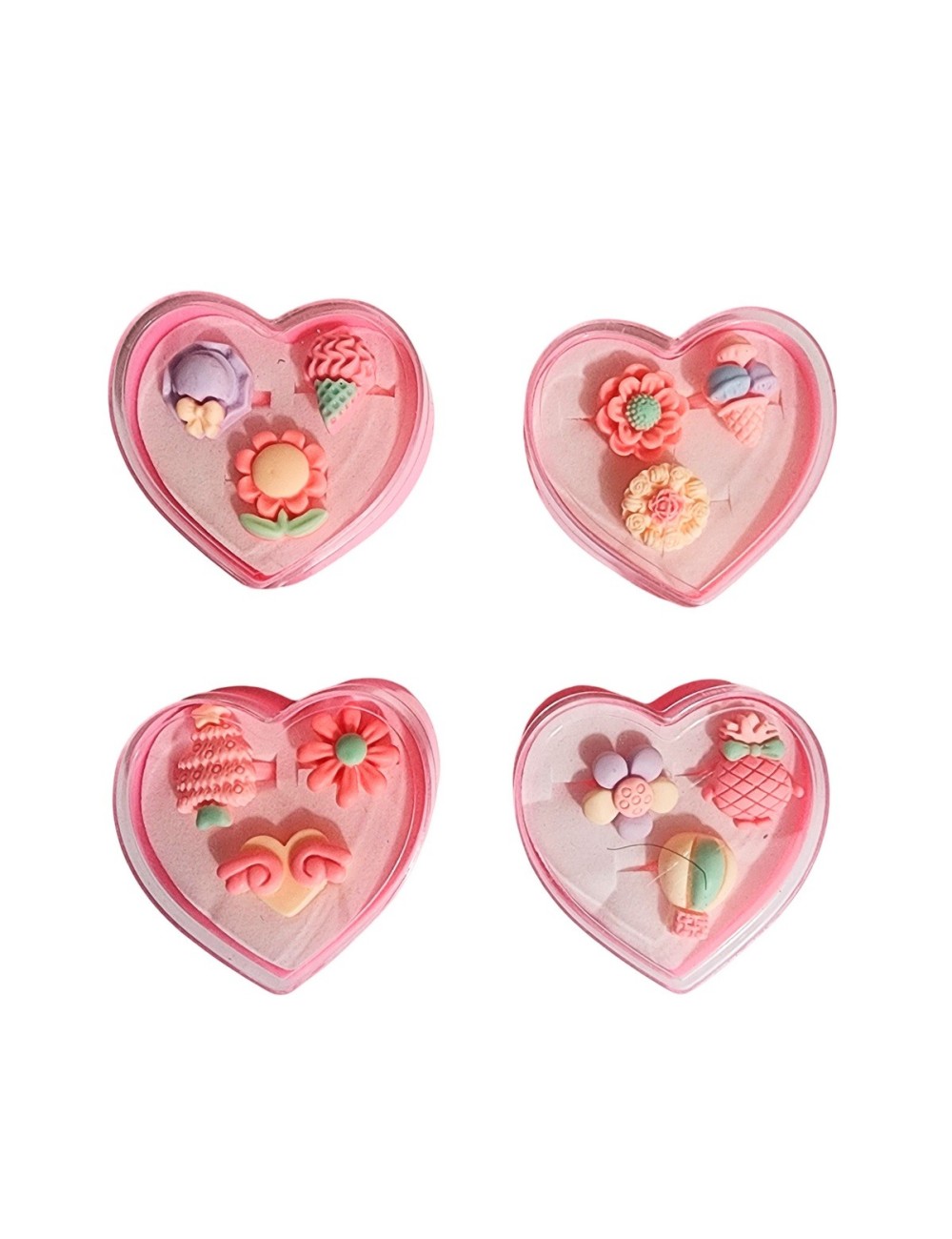 Set De Anillos Ajustables Juguete Niñas Figuras + Estuche