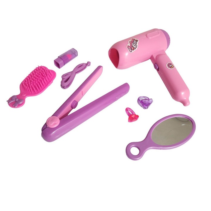 Secador De Juguete Accesorios De Belleza Set + Baterias