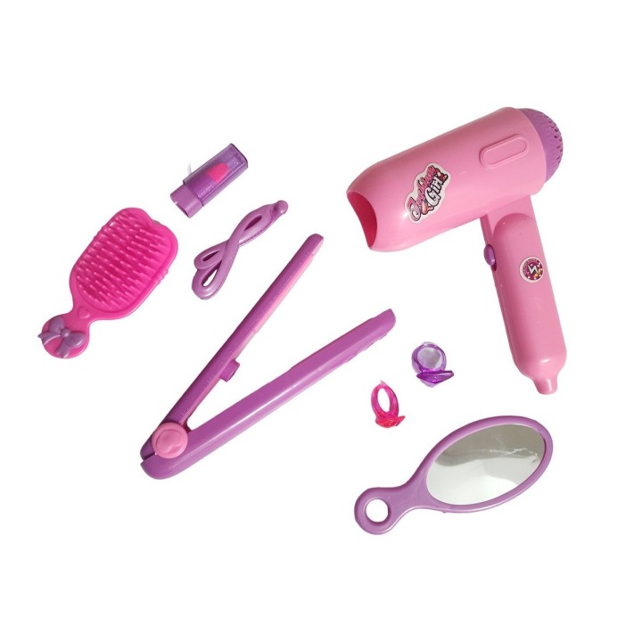 Secador De Juguete Accesorios De Belleza Set + Baterias
